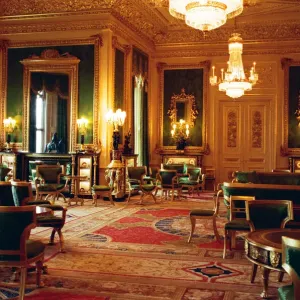 Interior view of Windsor Castle showing restoration after it was damaged by fire in 1992 Interior view of Windsor Castle showing restoration after it was damaged by fire in 1992