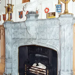 Interior view of Windsor Castle showing restoration after it was damaged by fire in 1992 Interior view of Windsor Castle showing restoration after it was damaged by fire in 1992