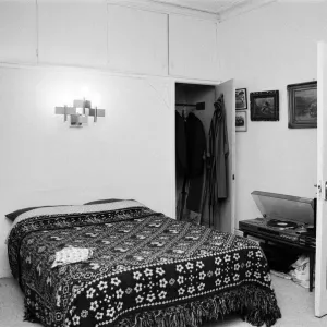 Interior views of accommodation in Clapham, London. Pictured, views of the bedroom