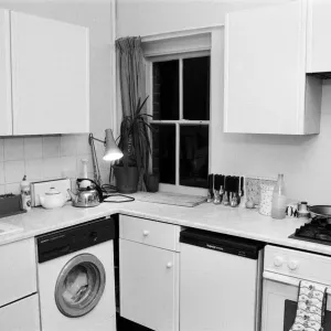 Interior views of accommodation in Clapham, London. Pictured, views of the kitchen