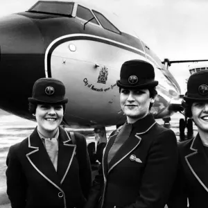 La aerolínea internacional Dan-Air que opera desde el Aeropuerto de Newcastle.