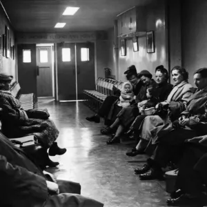 The international departure lounge at Manchester Ringway Airport 12th February 1954