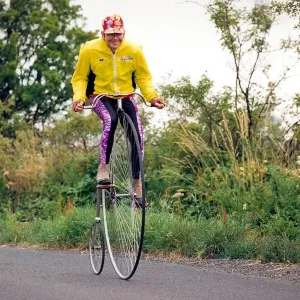 An intrepid cycling fan set out yesterday to pedal 100 miles in a coast-to-coast marathon