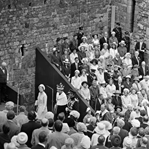 The Investiture of Prince Charles at Caernarfon Castle. Prince Charles pictured after