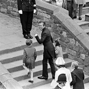 The Investiture of Prince Charles at Caernarfon Castle. Pictured