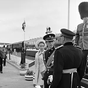 The Investiture of Prince Charles at Caernarfon Castle. Pictured arriving for