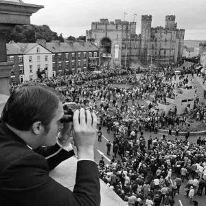 The Investiture of Prince Charles at Caernarfon Castle. Caernarfon, Wales. 1st July 1969 The Investiture of Prince Charles at Caernarfon Castle. Caernarfon, Wales. 1st July 1969