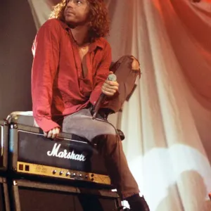 INXS performing at Cardiff University Students Union. Frontman Michael Hutchence INXS performing at Cardiff University Students Union. Frontman Michael Hutchence