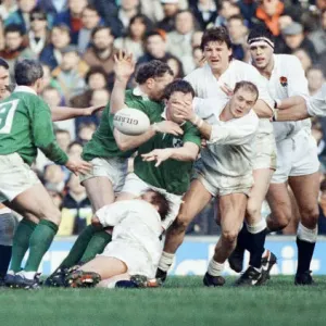 Irelands Gary Halpin seen here 2nd left with head band in action against England Irelands Gary Halpin seen here 2nd left with head band in action against England