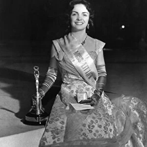 Irene Hogan, aged 20 years old, from Liverpool, is crowned Miss Littlewood 1960