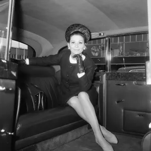 Irina Demick, french actress, in the UK for premiere of new film
