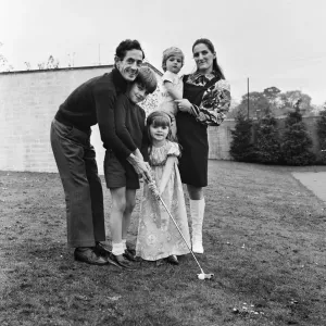 Irish jockey Johnny Roe relaxing at home with his family