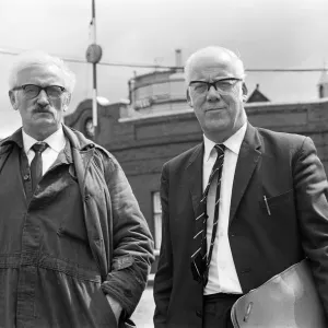 Irlam steel dispute. Pictured, Irlam Steels action men Martin Kennedy (left