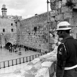 An Israeli Soldier at the Wailing Wall Print, Jerusalem 1969