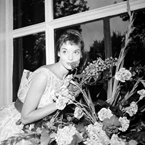 Italian actress Elsa Martinelli pictured at The Savoy Hotel in London July 1957
