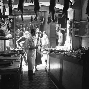An Italian butchers, Parma, Italy Circa 1955 An Italian butchers, Parma, Italy Circa 1955