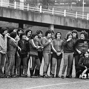 The Italian Ladies Football Team, ahead of their International match with England