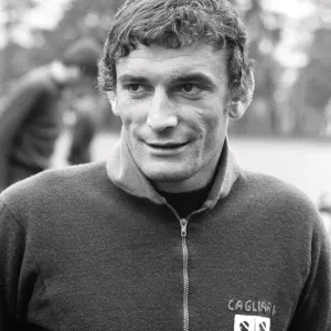 Italian striker Luigi Riva who plays for Sardinian club side Cagliari Italian striker Luigi Riva who plays for Sardinian club side Cagliari