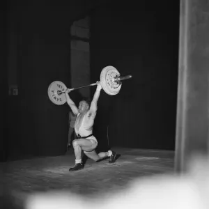 J Halliday Print: Weightlifting Champion