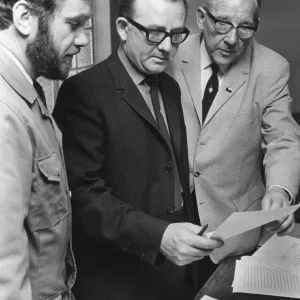 Jack Brooks, Baron Brooks of Tremorfa (1979), (centre) pictured at morning news press Jack Brooks, Baron Brooks of Tremorfa (1979), (centre) pictured at morning news press
