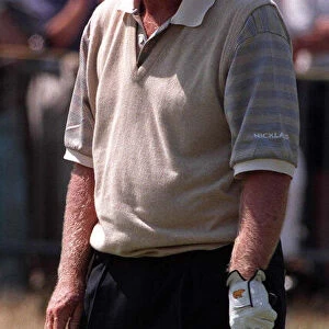 Jack Nicklaus Golfer looks disappointed after missing a putt on the 18th green during