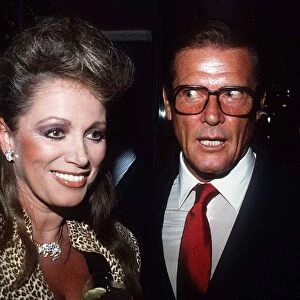 Jackie Collins Author With Actor Roger Moore At The Launch Of Her New Book "
