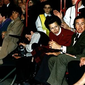 Jackie Stewart with Princess Anne, the Princess Royal at Scottish Motor Show SECC