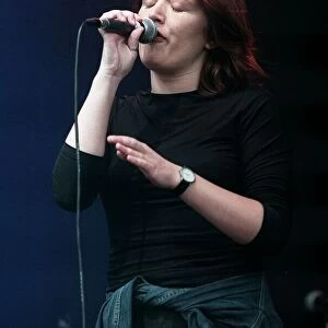 Jackine Abott of the Beautiful South performing on stage at T in the Park July 1999