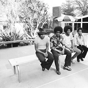 The Jackson Five at home in Los Angeles. 23rd February 1973