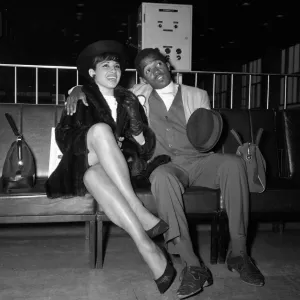 Print of Prince Buster with Bridgetta Bond at London Airport, 1964