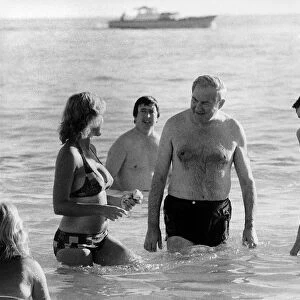 James Callaghan Prime Minister in sea in Guadeloup 1979