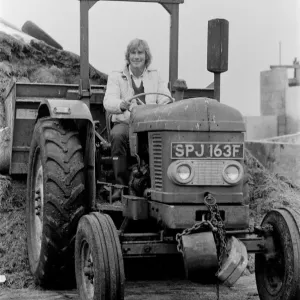 James Hunt on the 450 acre farm in Buckinghamshire, that he owns since retiring James Hunt on the 450 acre farm in Buckinghamshire, that he owns since retiring
