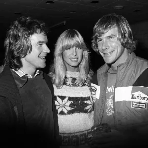 James Hunt with Barry Sheene & Stephanie McLean 1976 Brands Hatch Print