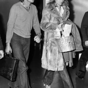 James Hunt with Jane Birbeck at Heathrow Airport 1977 Print