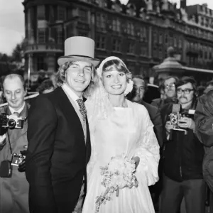 James Hunt Marries Suzy Miller Print 1974