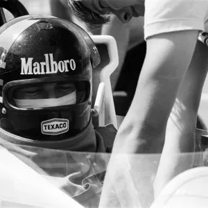 James Hunt Tests Marlborough-McLaren M.26 Print 1976