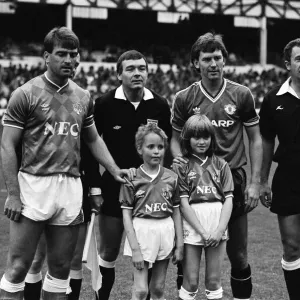 Jamie Baker and his twin sister Brenda, who were mascots for the Everton v Manchester