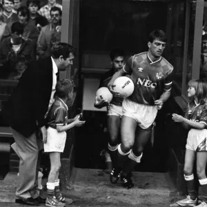 Jamie Baker and his twin sister Brenda, who were mascots for the Everton v Manchester