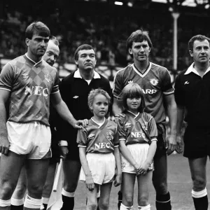 Jamie Baker and his twin sister Brenda, who were mascots for the Everton v Manchester