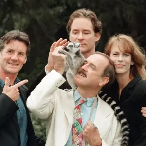 Jamie Lee Curtis, John Cleese (centre with white jacket) Jamie Lee Curtis, John Cleese (centre with white jacket)