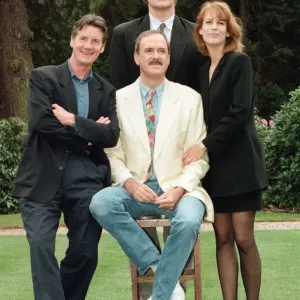 Print of actors at Fierce Creatures photocall, 1995