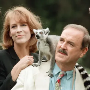 Jamie Lee Curtis, John Cleese (centre in the white jacket and jeans) Jamie Lee Curtis, John Cleese (centre in the white jacket and jeans)