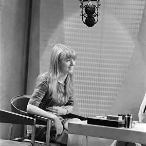 Jane Asher on the Simon Dee Television Programme after announcing that she has split with
