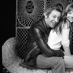 Jane Birkin and Serge Gainsbourg May 1972 at their Paris luxury home