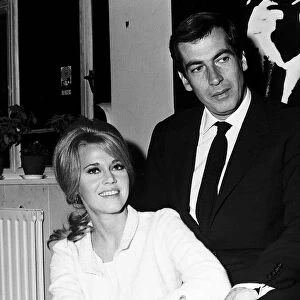 Jane Fonda Actress with husband Roger Vadim shortly before appearing on British
