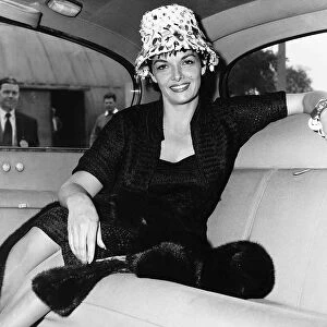 Jane Russell Actress arriving in London to Perform at the London Palladium