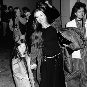 Jane Seymour actress with daughter Katy in July 1988, leaving Michael Jackson concert
