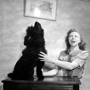 Janet Davis and her Singing Dog November 1951