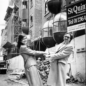 Janet Jameson and Gerry Moran in Matthew Street, Liverpool Print 1984