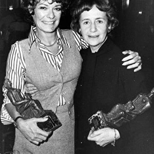 Janet Suzman winner of the Best Actress Award for Three Sisters and Dame Peggy Ashcroft